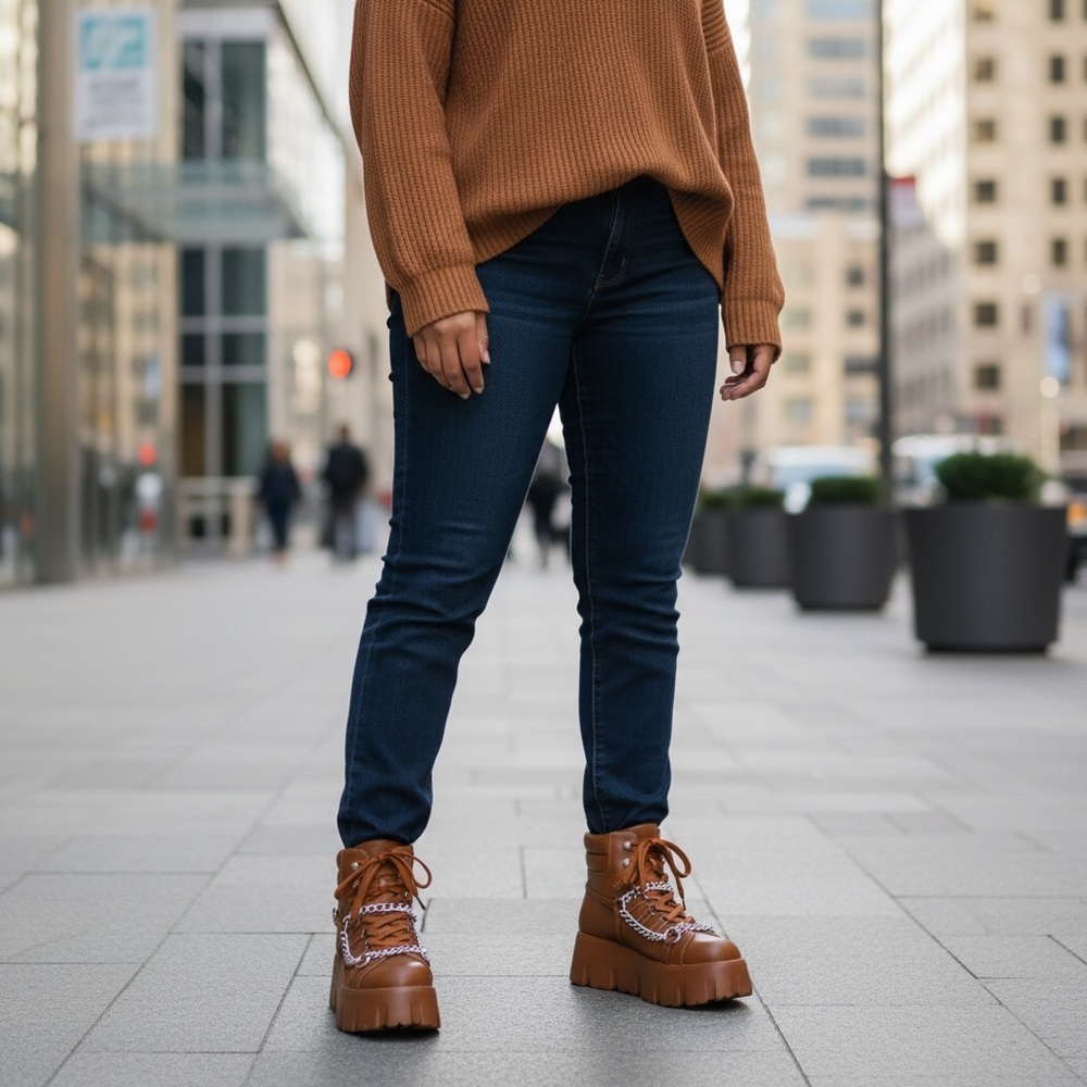 Cape Robbin Chunky Brown Platform Boots. New in Box. size10.fast 🚚📦 $70retail - Picture 5 of 16